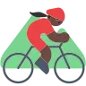 Woman Mountain Biking: Dark Skin Tone Emoji 🚵🏿‍♀️ image - Tossface style
