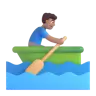 Man Rowing Boat: Medium Skin Tone Emoji 🚣🏽‍♂️ image - Microsoft 3D Fluent style