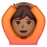 Person Gesturing Ok: Medium-Dark Skin Tone Emoji 🙆🏾 image - Samsung style