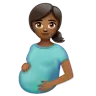 Pregnant Woman: Medium-Dark Skin Tone Emoji 🤰🏾 image - WhatsApp style