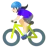 Woman Biking: Light Skin Tone