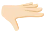 Palm Down Hand: Light Skin Tone Emoji 🫳🏻 image - Google Noto Color style