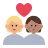 Couple With Heart: Person, Person, Medium-Light Skin Tone, Medium Skin Tone