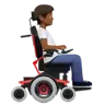 Person In Motorized Wheelchair Facing Right: Medium-Dark Skin Tone Emoji 🧑🏾‍🦼‍➡️ image - Apple style