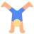 Man Cartwheeling: Medium-Light Skin Tone
