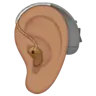 Ear With Hearing Aid: Medium Skin Tone Emoji 🦻🏽 image - Apple style