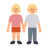 Women Holding Hands: Medium-Light Skin Tone