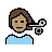 Person Getting Haircut: Medium Skin Tone