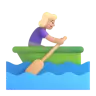 Woman Rowing Boat: Medium-Light Skin Tone Emoji 🚣🏼‍♀️ image - Microsoft 3D Fluent style
