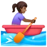 Woman Rowing Boat: Medium-Dark Skin Tone Emoji 🚣🏾‍♀️ image - Samsung style