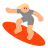 Person Surfing: Medium-Light Skin Tone