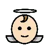 Baby Angel: Light Skin Tone Emoji 👼🏻 image - OpenMoji style