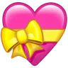Эмодзи Сердце с бантиком 💝 image - Telegram style