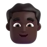 Man: Dark Skin Tone Emoji 👨🏿 image - Microsoft 3D Fluent style