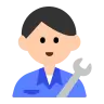 Man Mechanic: Light Skin Tone Emoji 👨🏻‍🔧 image - Tossface style