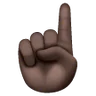 Index Pointing Up: Dark Skin Tone Emoji ☝🏿 image - Samsung style