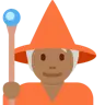 Mage: Medium-Dark Skin Tone Emoji 🧙🏾 image - Twitter / X (Twemoji) style