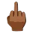 Middle Finger: Medium-Dark Skin Tone