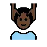 Man Getting Massage: Dark Skin Tone Emoji 💆🏿‍♂️ image - OpenMoji style
