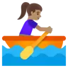 Woman Rowing Boat: Medium Skin Tone Emoji 🚣🏽‍♀️ image - Google Noto Color style