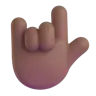 Love-You Gesture: Medium-Dark Skin Tone Emoji 🤟🏾 image - Microsoft 3D Fluent style