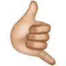 Call Me Hand: Medium-Light Skin Tone Emoji 🤙🏼 image - Samsung style