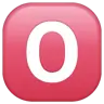 Cuadrado negativo latino mayúscula O Emoji 🅾 image - WhatsApp style