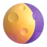 สัญลักษณ์ดวงจันทร์ Gibbous Emoji 🌖 image - Microsoft 3D Fluent style