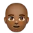 Man: Medium-Dark Skin Tone, Bald