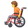 Person In Manual Wheelchair Emoji 🧑‍🦽 image - Samsung style