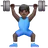 Man Lifting Weights: Dark Skin Tone