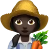 Woman Farmer: Dark Skin Tone Emoji 👩🏿‍🌾 image - Apple style