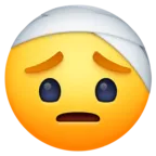 Gesicht mit Kopfbandage Emoji 🤕 image - Facebook Meta style