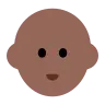 Person: Medium-Dark Skin Tone, Bald Emoji 🧑🏾‍🦲 image - Tossface style