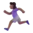 Woman Running: Medium-Dark Skin Tone