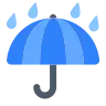 Yağmur damlaları ile şemsiye Emoji ☔ image - Tossface style