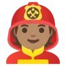 Firefighter: Medium Skin Tone Emoji 🧑🏽‍🚒 image - Google Noto Color style