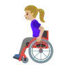 Woman In Manual Wheelchair: Medium-Light Skin Tone Emoji 👩🏼‍🦽 image - Google Noto Color style