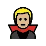 Man Vampire: Medium-Light Skin Tone Emoji 🧛🏼‍♂️ image - OpenMoji style