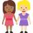 Women Holding Hands: Medium-Dark Skin Tone, Medium-Light Skin Tone