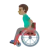 Man In Manual Wheelchair: Medium Skin Tone