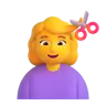 Woman Getting Haircut Emoji 💇‍♀️ image - Microsoft 3D Fluent style