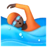 Person Swimming: Dark Skin Tone Emoji 🏊🏿 image - Samsung style
