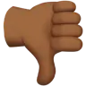 Thumbs Down: Medium-Dark Skin Tone Emoji 👎🏾 image - Apple style