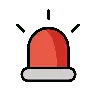 Polizeiauto-Rundumlicht Emoji 🚨 image - OpenMoji style