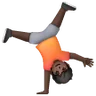 Person Cartwheeling: Dark Skin Tone Emoji 🤸🏿 image - Samsung style