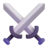 交差した刀 Emoji ⚔ image - Microsoft 3D Fluent style