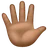 Hand With Fingers Splayed: Medium-Dark Skin Tone
