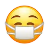 ใบหน้าด้วยหน้ากากทางการแพทย์ Emoji 😷 image - Telegram style