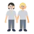 People Holding Hands: Light Skin Tone, Medium-Light Skin Tone